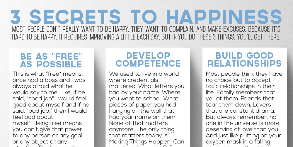 3 Secrets to Happiness by James Altucher