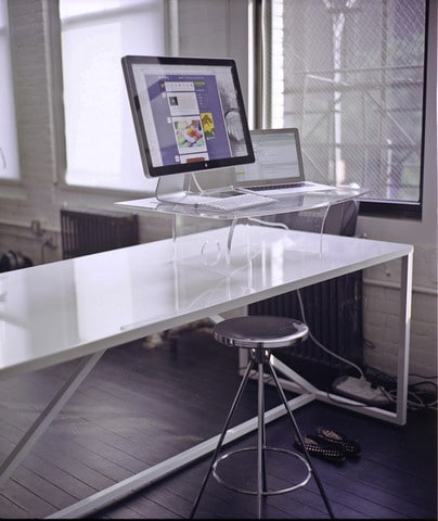 clear table top for standing desk