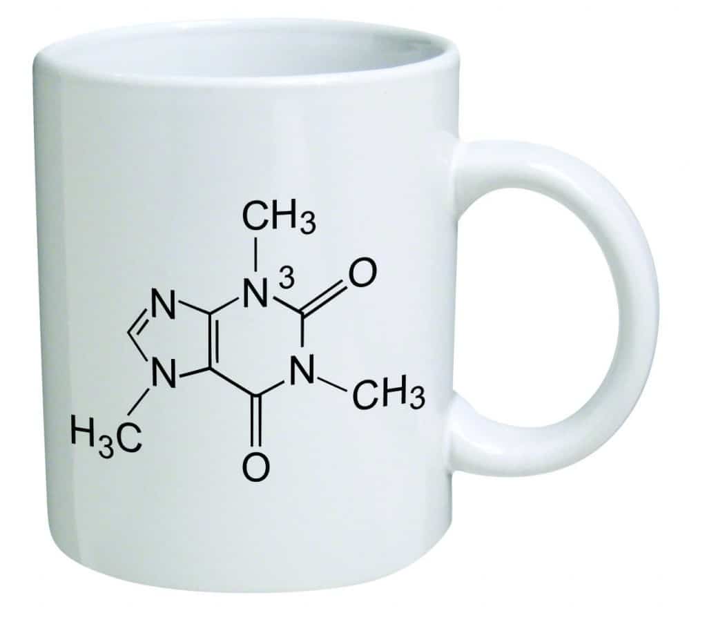 caffeine molecule coffee mug