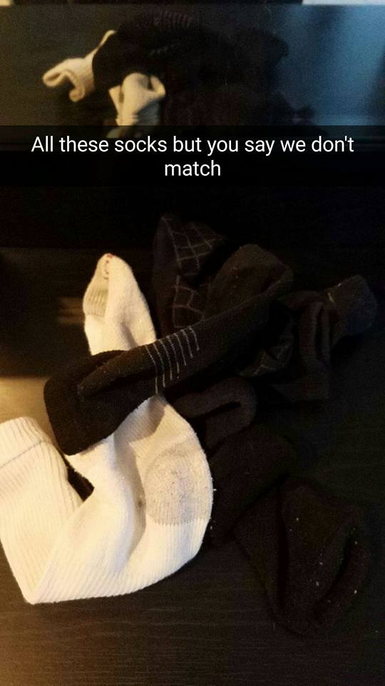 socks dont match